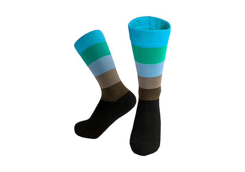 RA0078 Outdoor Cycling Socks-Green/Blue