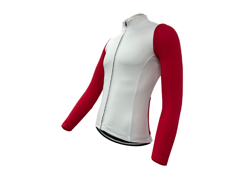 RT0076 Long Sleeve Jacket-White-Red