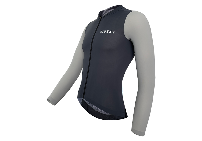 RT0038 Pro Cycling Long Sleeve Jersey-Light Grey