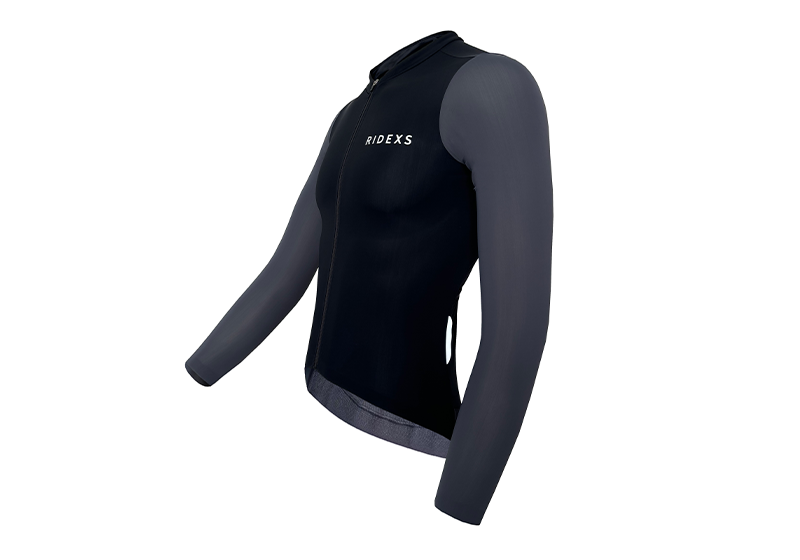 RT0038 Men&rsquo;s Pro Cycling Long Sleeve Jersey Dark Grey