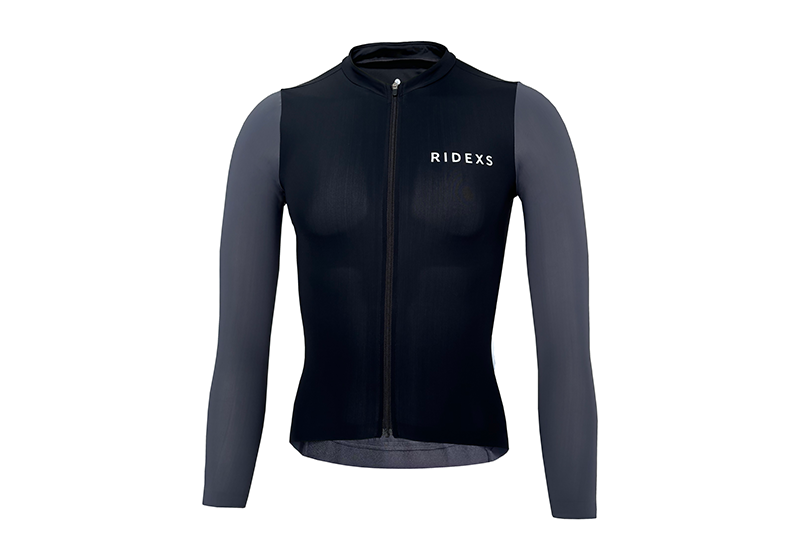 RT0038 Men&rsquo;s Pro Cycling Long Sleeve Jersey Dark Grey