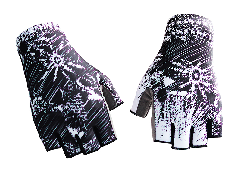 RA0094 Half Finger Gloves White & Black